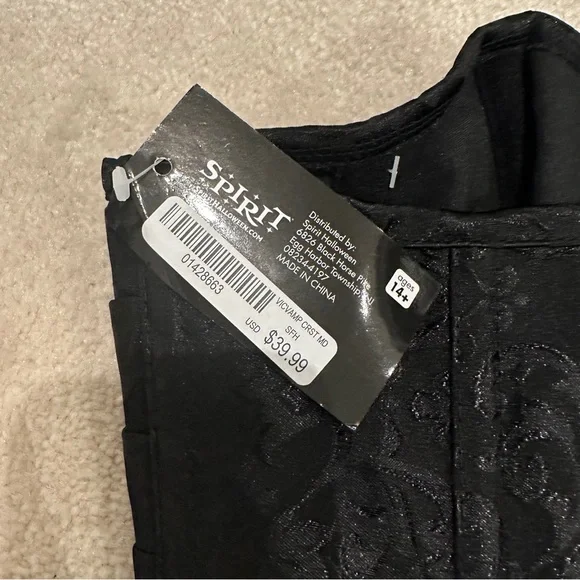 NWT Black and Red Lace Corset Top - Picture 9 of 10